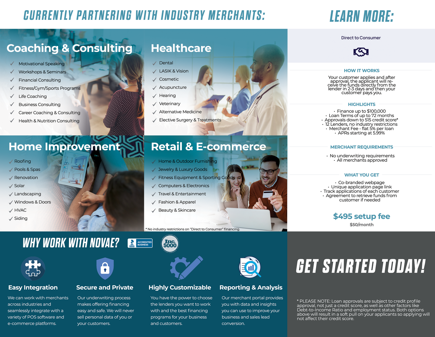 Novae Financing Brochures