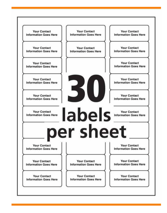 120 Pre-Printed Labels Without QR Code
