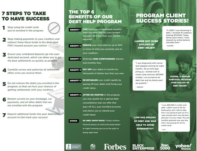 Novae Debt Help Brochure