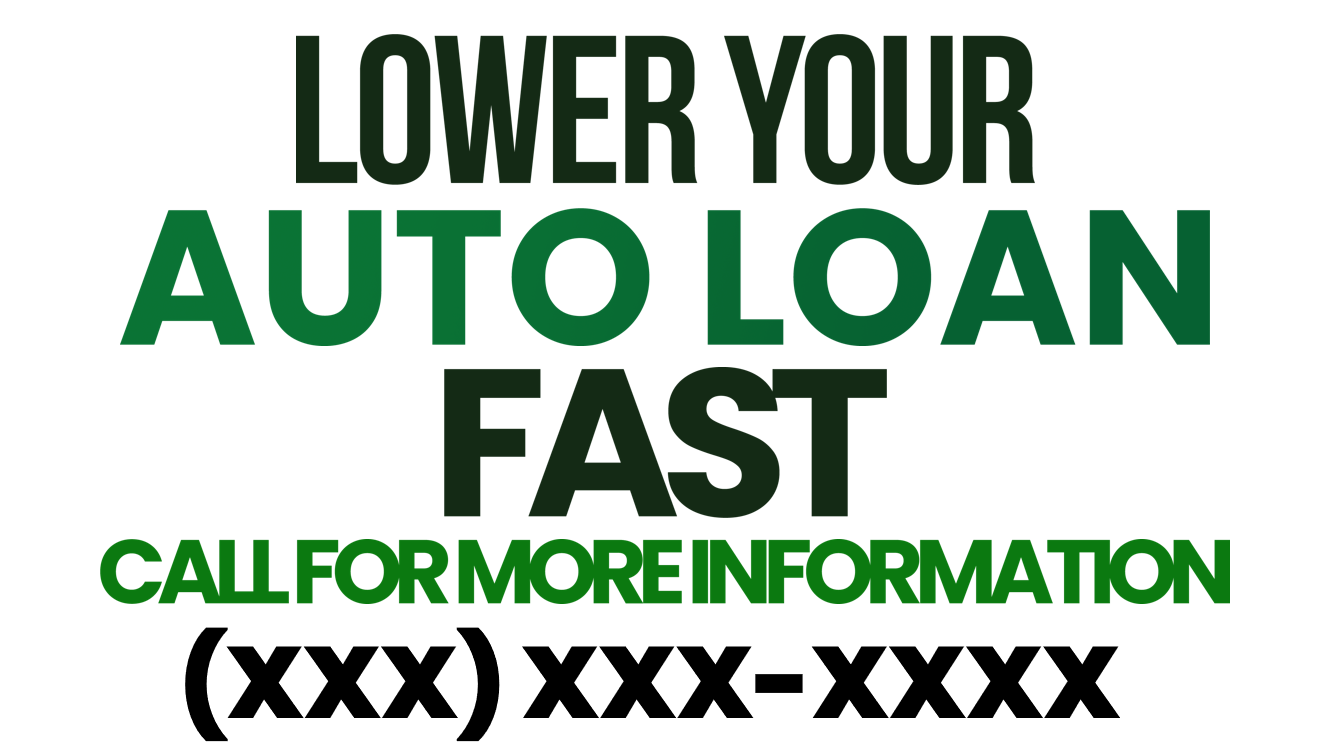 Yard Signs For Auto Loan Refinancing