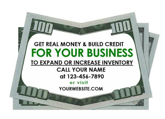 $100 Bill Drop Cards for Business Credit/Business Financing Acquisition