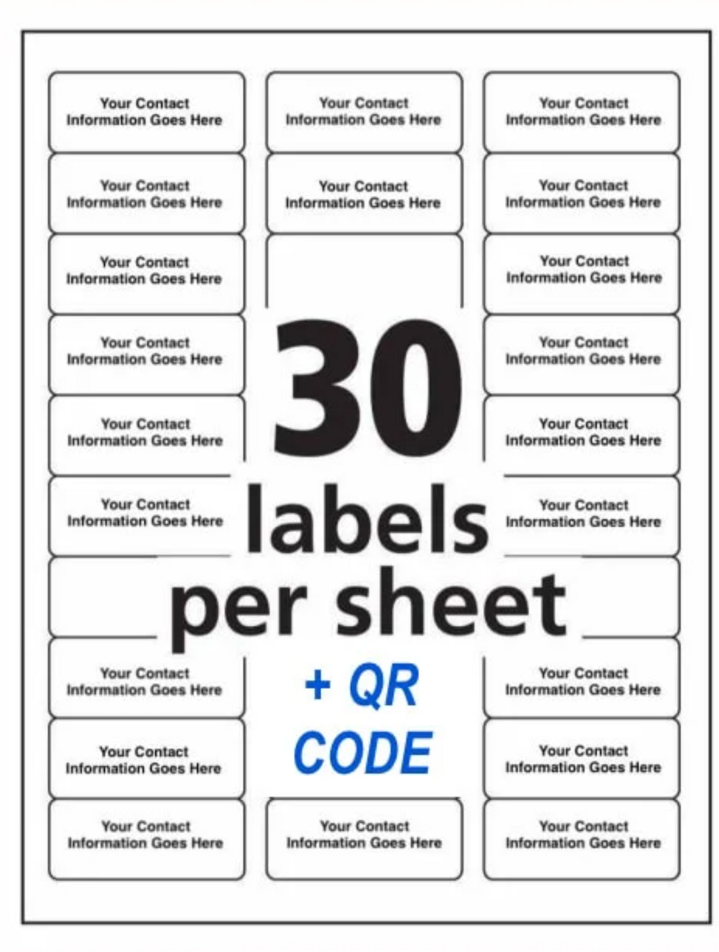 120 Pre-Printed Labels With QR Code