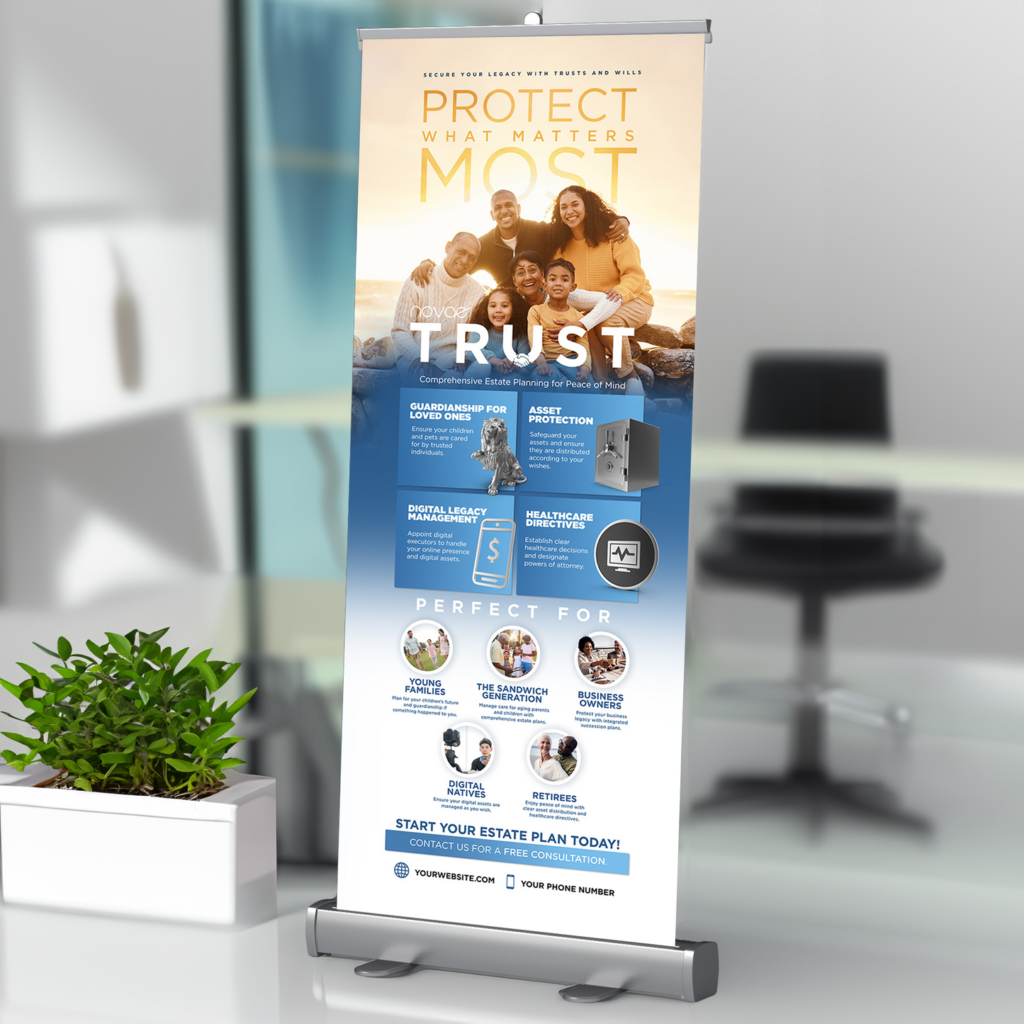 Trust & Will Stand-Up Banner