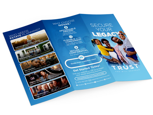 Trust & Will Program Marketing Brochures